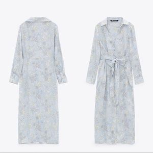 13172 Grey Flowy Satin Shirt